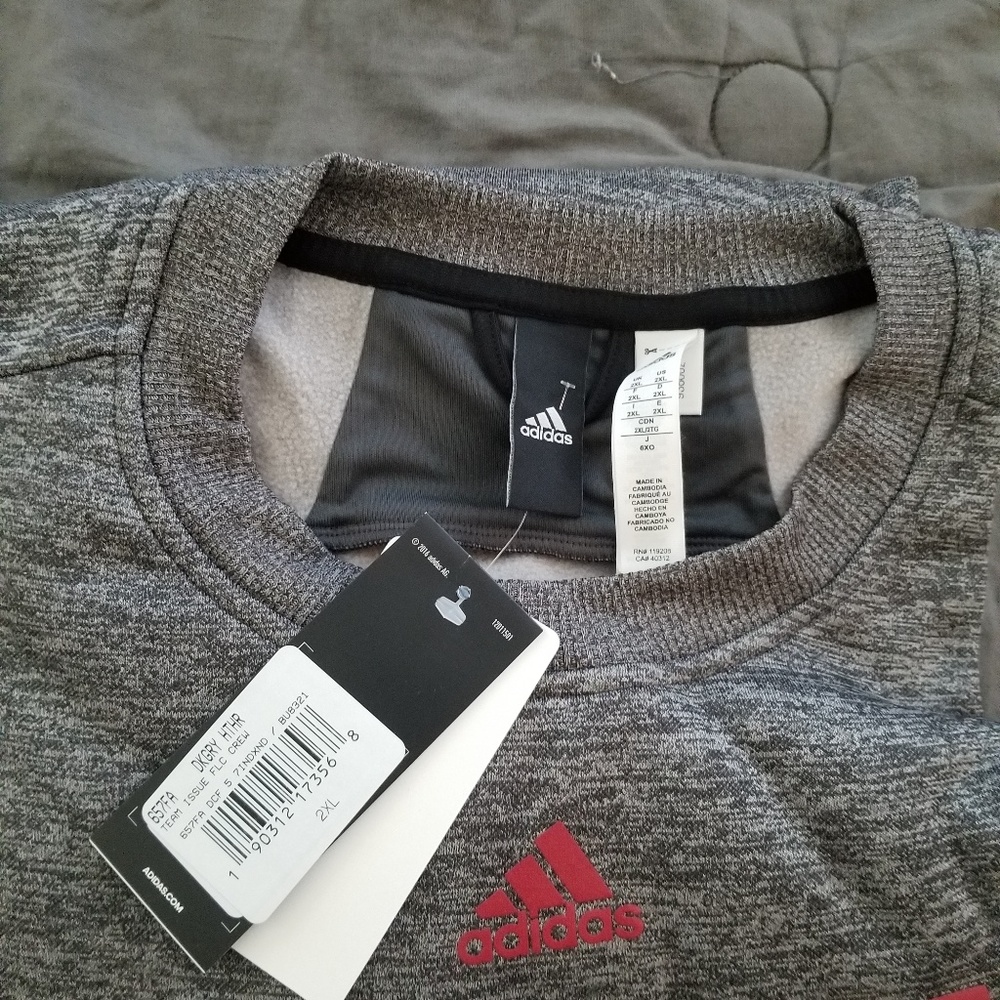ADIDAS Indiana Gray Sweater 2XL